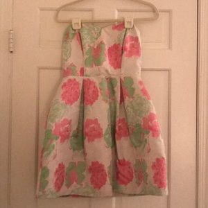 Strapless A-line dress